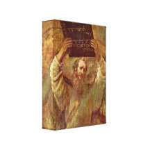Rembrandt Harmenszoon camionete Rijn - Moses Impressão Em Tela Canvas