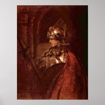 Rembrandt Harmenszoon camionete Rijn - Moses Poster