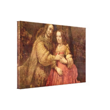 Rembrandt Harmenszoon camionete Rijn - noiva judai Impressão De Canvas Esticadas