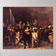 Rembrandt Harmenszoon camionete Rijn - o relógio d Impressão