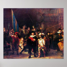 Rembrandt Harmenszoon camionete Rijn - relógio de  Poster