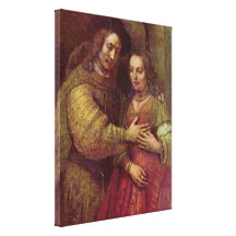 Rembrandt Van Rijn - detalhe judaico da noiva Impressão De Canvas Esticada