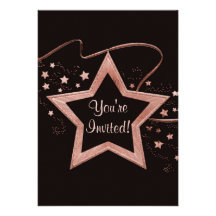 Remendo da estrela (contínuo) convite personalizados