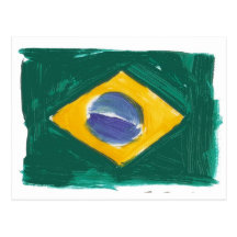 Republic of Brazil flag Cartoes Postais