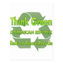 República Dominicana do pense verde Cartão Postal