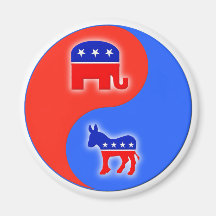 Republicano/Democrata Yin/Yang Imã