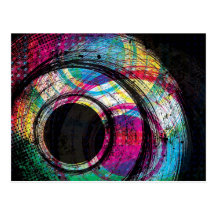 Respingo - arte abstracta escura selvagem cartoes postais