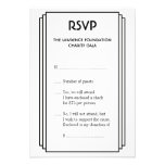 Resposta do ouro RSVP do quadro empilhado do preto Convites Personalizados