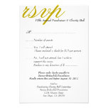 Resposta elegante do evento formal escuro RSVP da  Convites Personalizados