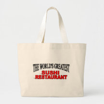 Restaurante de sushi do mundo o grande bolsas de lona