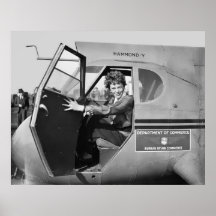 RETRATO 1936 de AMELIA EARHART Posteres
