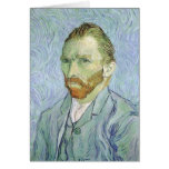 Retrato de auto no azul por Vincent van Gogh Cartoes