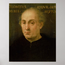 Retrato de Cristóvão Colombo Poster