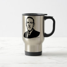 Retrato de HP Lovecraft Caneca