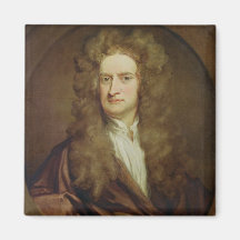 Retrato de Isaac Newton 1702 Imas De Geladeira