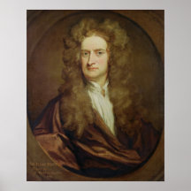 Retrato de Isaac Newton 1702 Impressão