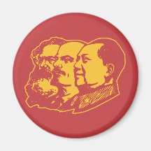 Retrato de Marx Lenin Mao Imãs De Geladeira