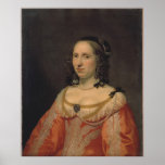 Retrato de uma mulher impressão