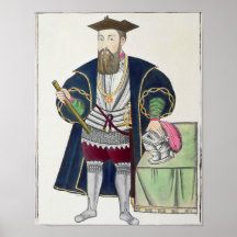 Retrato de Vasco de Gama Pôsteres