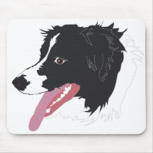 Retrato Mousepad de border collie
