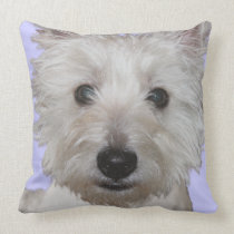 Retrato ocidental de Terrier das montanhas almofadas da american mojo