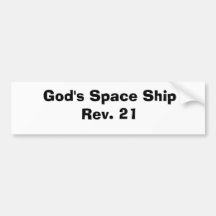 Rev. 21 do navio de espaço do deus adesivos
