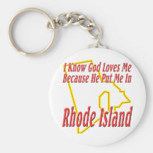 Rhode - ilha - deus ama-me chaveiro