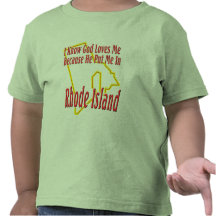 Rhode - ilha - deus ama-me t-shirts