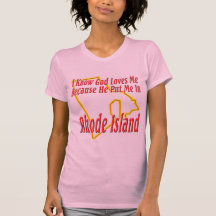 Rhode - ilha - deus ama-me tshirts