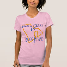 Rhode - ilha - selvagem e louco tshirt