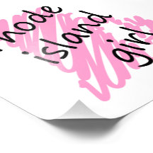 Rhode - menina da ilha com Rhode Scribbled - mapa  Impressão De Foto