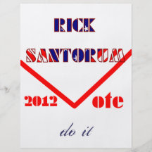 Rick Santorum 2 Modelos De Panfleto
