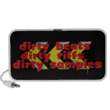 Riff sujos, batidas sujas, amostras sujas caixinha de som para iPod