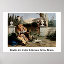 Rinaldo e Armida por Giovanni Battista Tiepolo Pôsteres