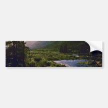 Rio das quedas - parque nacional de montanha rocho adesivo