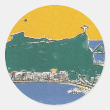 Rio de Janeiro green and yellow Adesivo