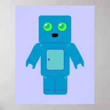 Robô azul pôsteres