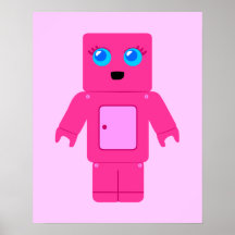 Robô cor-de-rosa posters
