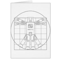 Robô de da Vinci Vitruvian Cartao