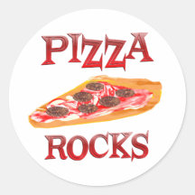 Rochas da pizza adesivo em formato redondo