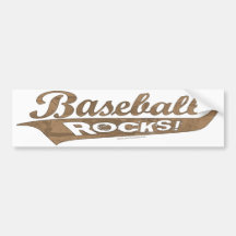 Rochas do basebol! Bumpersticker Adesivos