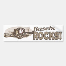 Rochas do basebol! Bumpersticker Adesivos
