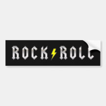 Rock and roll do parafuso de relâmpago adesivos