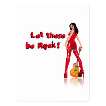 Rock Babe a Let rock there Cartao Postal