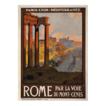 Roma através do poster de viagens de Mont-Cenis pôsteres