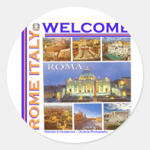 Roma Italia hoje Adesivo Em Formato Redondo