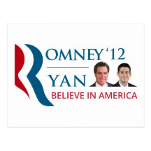 Romney/Ryan 2012 para o presidente dos E.U. e o VP Cartao Postal