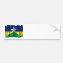 Rondônia, bandeira de ondulação de Brasil Adesivos