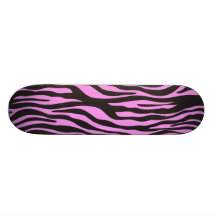 Rosa animal do preto da zebra da pele da pele do i skate
