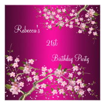 Rosa da bolsa mensageifesta de aniversario elegant convites personalizados